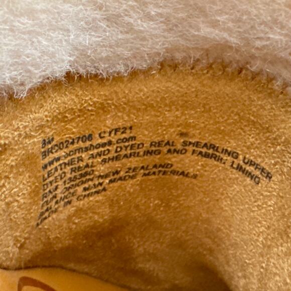 NIB Born Hope 8M Shearling-Lined Open Back Heeled Leather Clogs Brown Tan - Picture 10 of 11